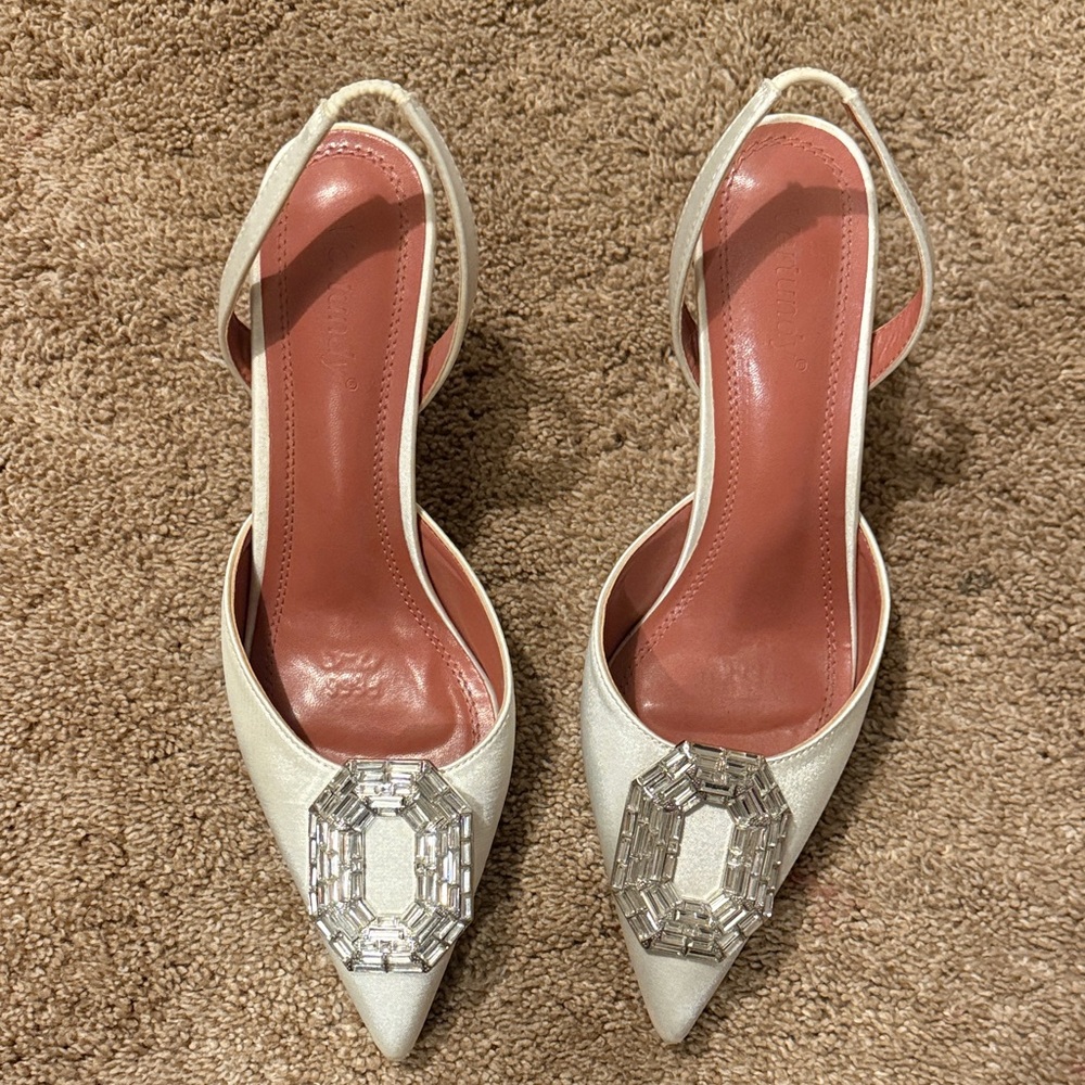 White Crystal Heels